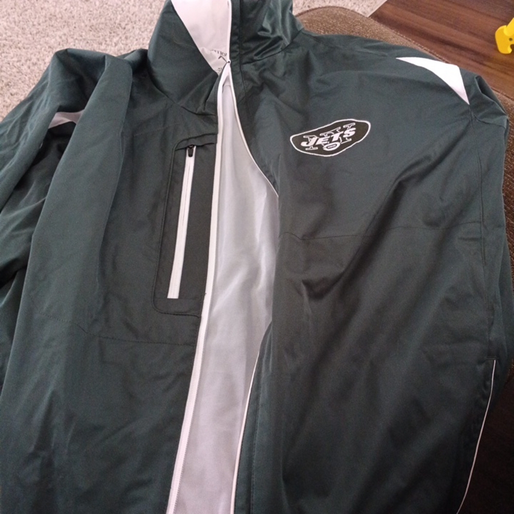 Men's Green Jacket with White Accents
